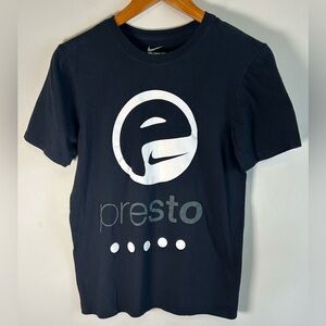 Nike Air Presto Mens T-shirt Size S The Nike Tee Athletic Cut Black Y2K